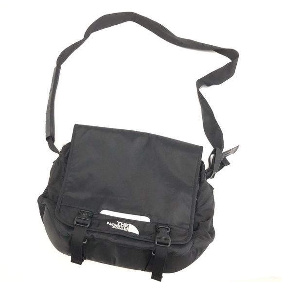 The North Face Laptop Messenger Bag Canvas Black Crossbody Work - Picture 1 of 16